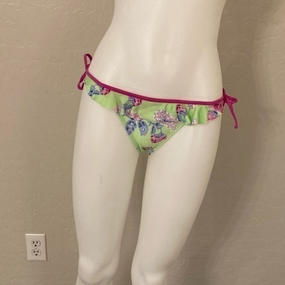 VIX Paula Hermanny Lime Floral Bikini Swimsuit Bottoms M
